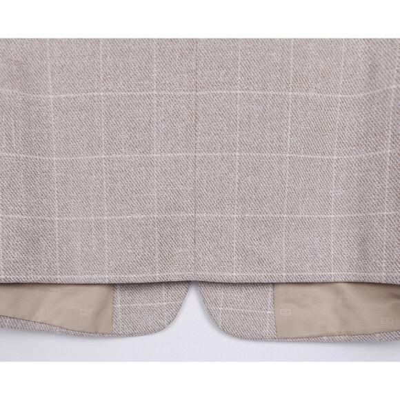 Tommy Hilfiger Men's Modern-Fit Stretch Sport Coat Tan Cream Windowpane 42S NWT - Picture 6 of 7